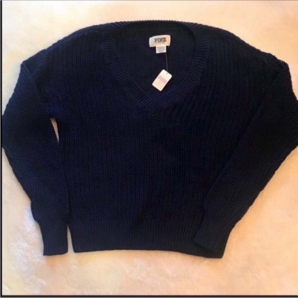 Pink Victoria’s Secret BOYFRIEND V-NECK SWEATER